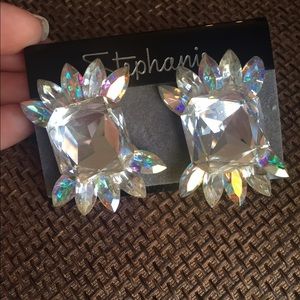 COPY - Clear and ab rhinestone earrings